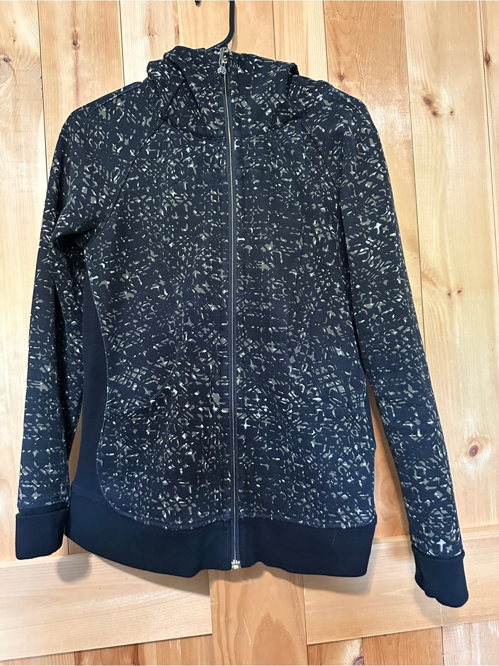 Lululemon Scuba Full Zip Hoodie Jacket Patterned Size 8